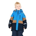 Zigzag Winter Ski Jacket Taylora W-PRO 15,000 (4-way stretch, waterproof, windproof) blue/brown Children